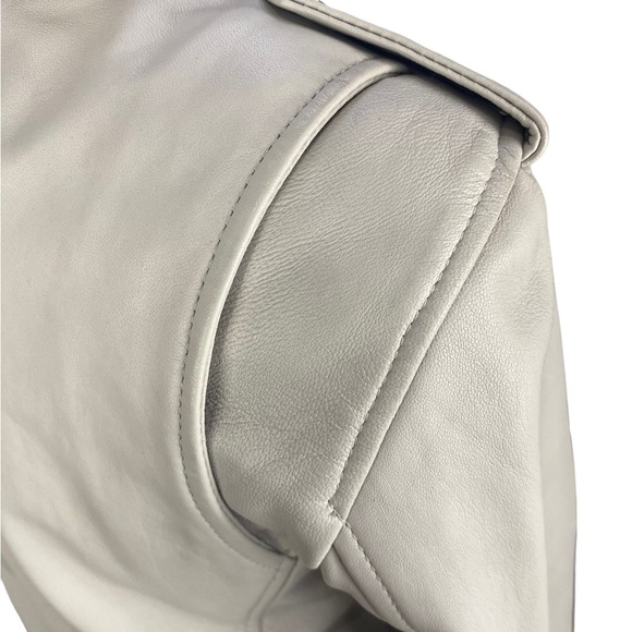 WALTER BAKER Liz Lambskin Leather Motorcycle Jacket Small - Picture 6 of 13